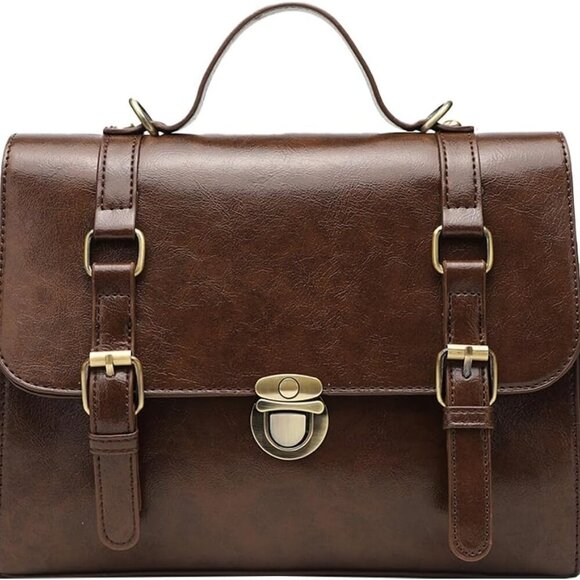 Handbags - Versatile Mini Crossbody Bag - Compact Faux Leather Satchel for Daily Use